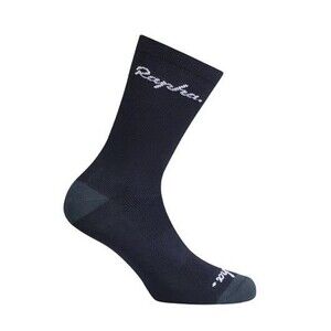 Rapha Logo Cycling Socks Men Size Large Navy Black Moisture Wicking Biking NWT